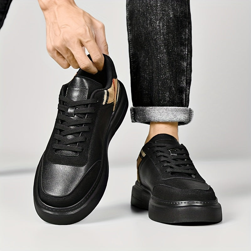 Cesare Bellandi Plaid Streetwear Leather Sneakers