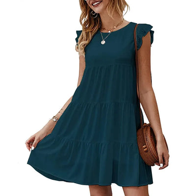 Avencea | Short-Sleeved Dress Ideal for Sunny Weather