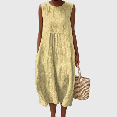 Callie | Olive Grove Sleeveless Midi Dress