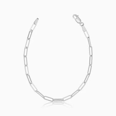 Venice Link Bracelet | White Gold 14k