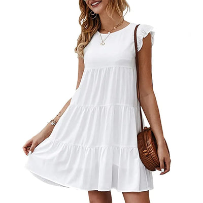 Avencea | Short-Sleeved Dress Ideal for Sunny Weather