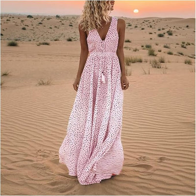Kaeli™ - BOHO DOT DRESS WITH A FLOWY SILHOUETTE