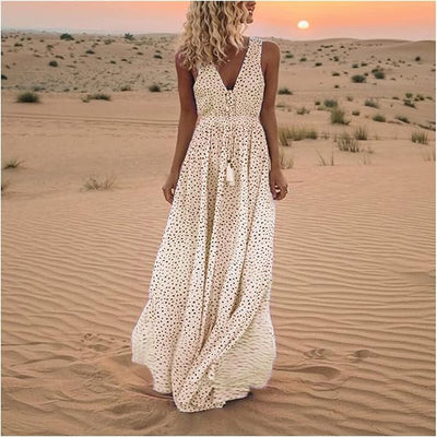 Kaeli™ - BOHO DOT DRESS WITH A FLOWY SILHOUETTE