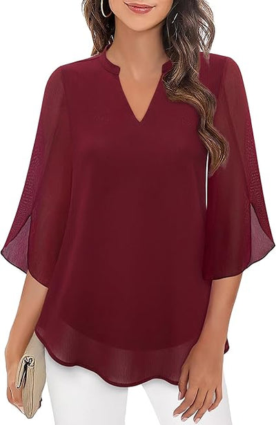 PETRA | CHIFFON A-LINE BLOUSE