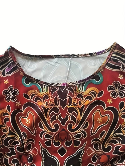 Zahara | Boho Sunset Mandala Maxi Dress