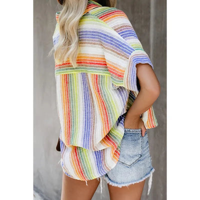 Avencea | Short Sleeve T-Shirt with Pockets and Buttons