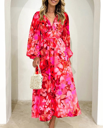 Daisy | Elegant Floral V-Neck Dress