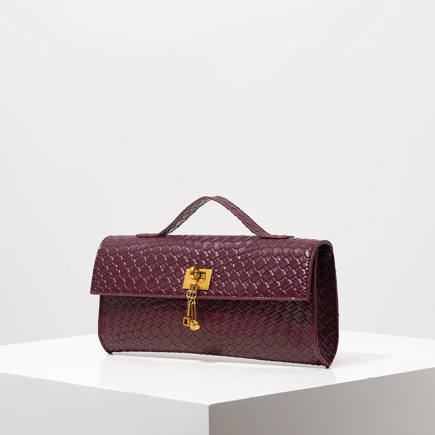 Venezia Woven Baguette Clutch