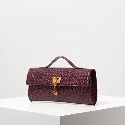Venezia Woven Baguette Clutch
