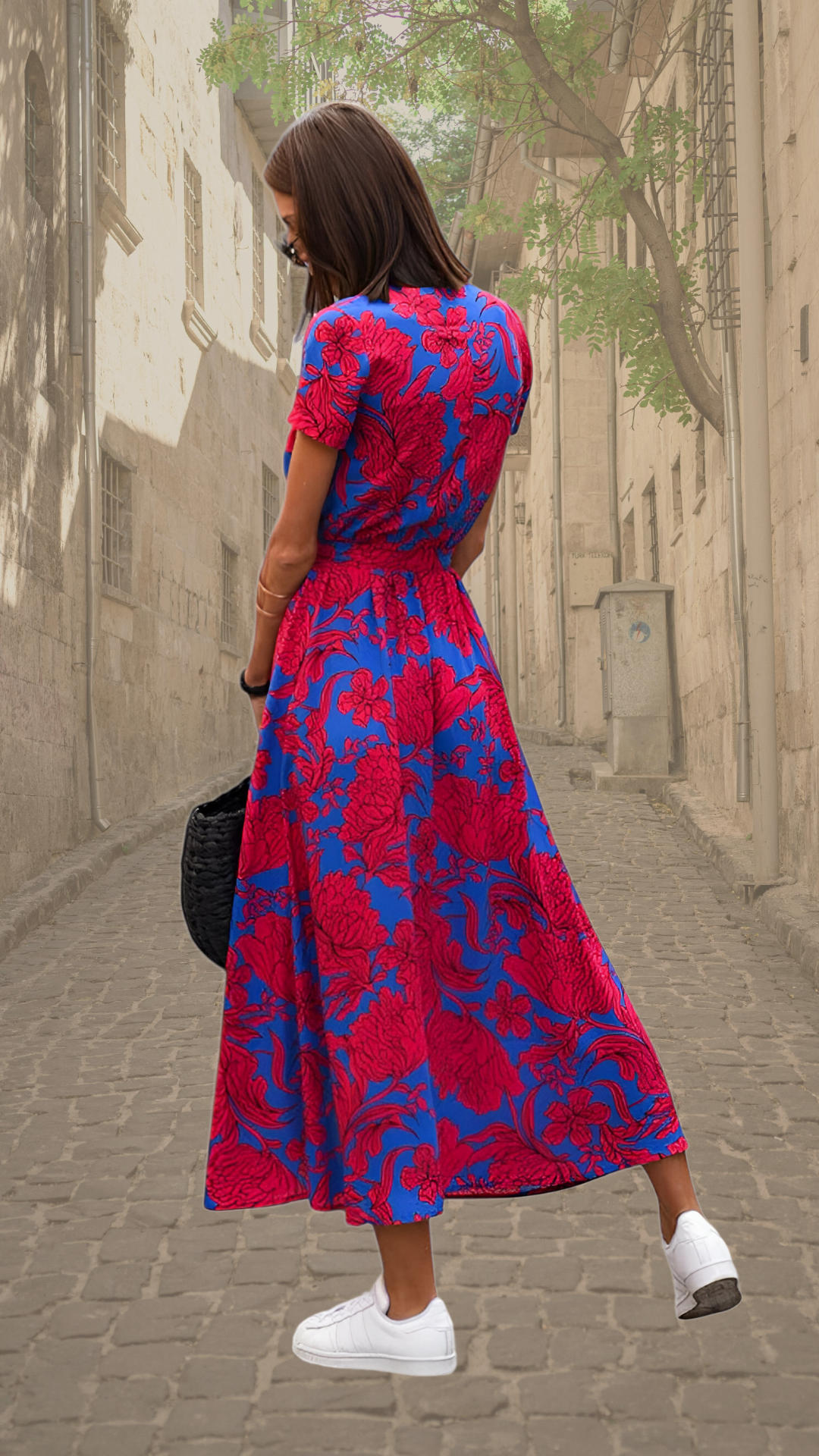 Aubrey | Bold Floral Wrap Maxi Dress