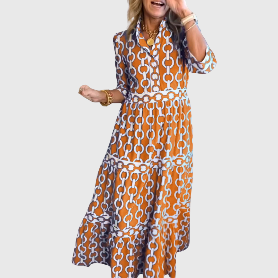 Carlotta | Mediterranean Patterned Dress