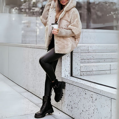 Ava - puffer jacket with teddy mix