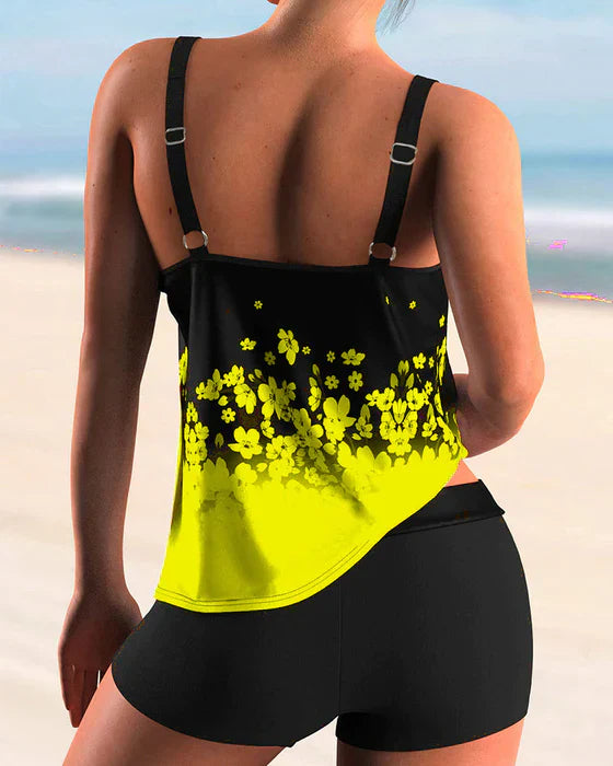 Avencea | Tankini Set with Floral Pattern for Ultimate Vacation Comfort