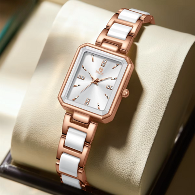 Luxury Diamond Square Quartz Chic Watch