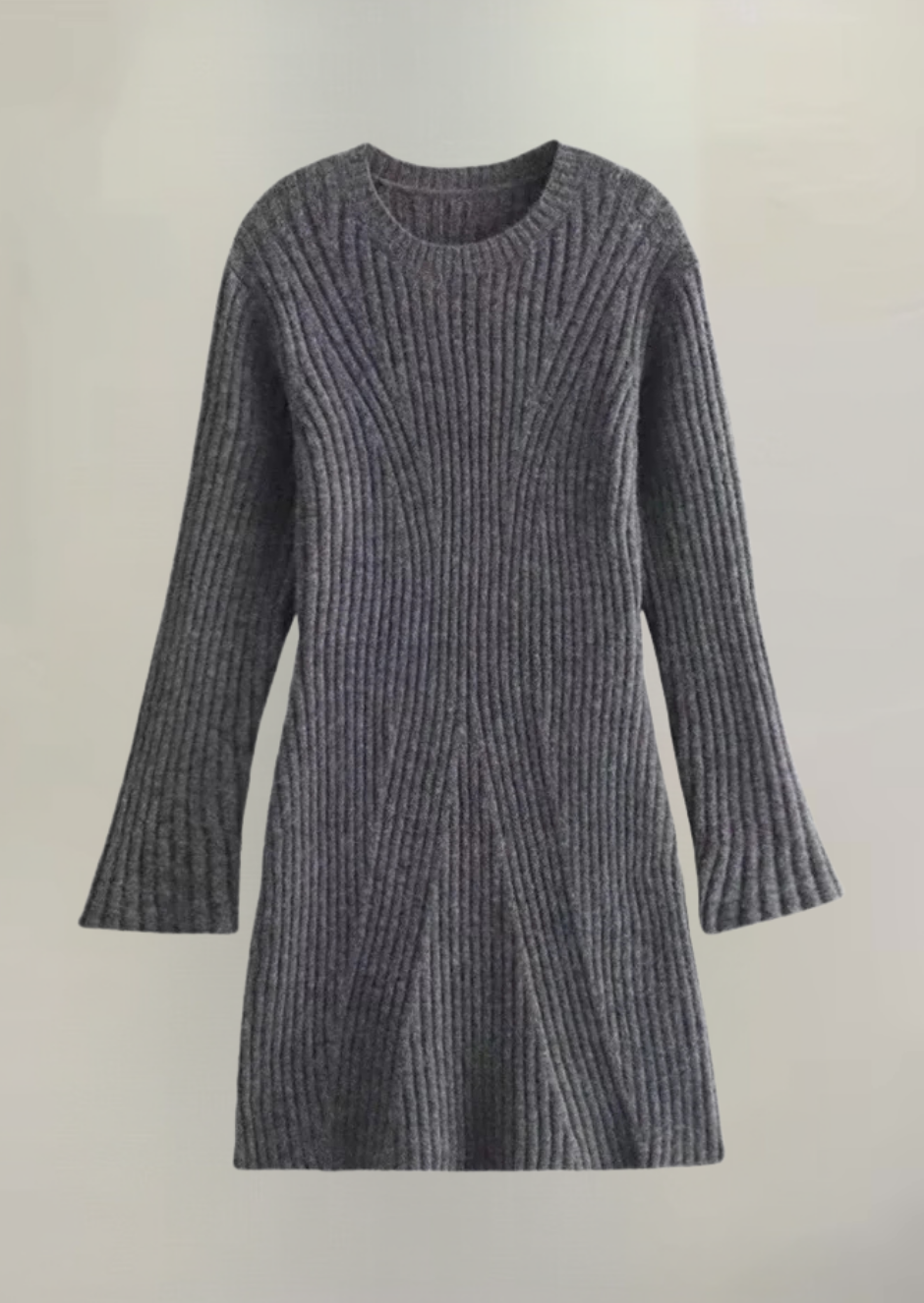 Faustine - Elegant Ribbed Knit Mini Dress