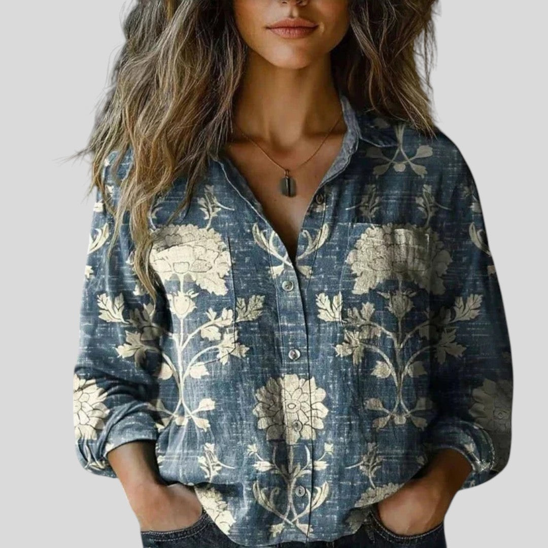 Mara | Premium Vintage Printed Blouse