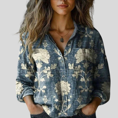 Mara | Premium Vintage Printed Blouse