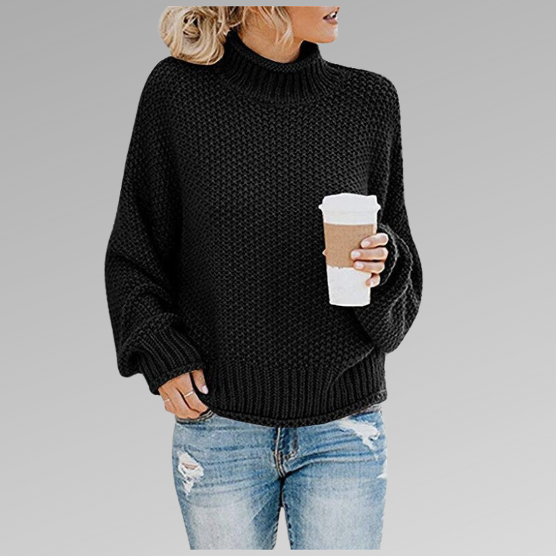 Calista | Soft Mock-Neck Knit Sweater