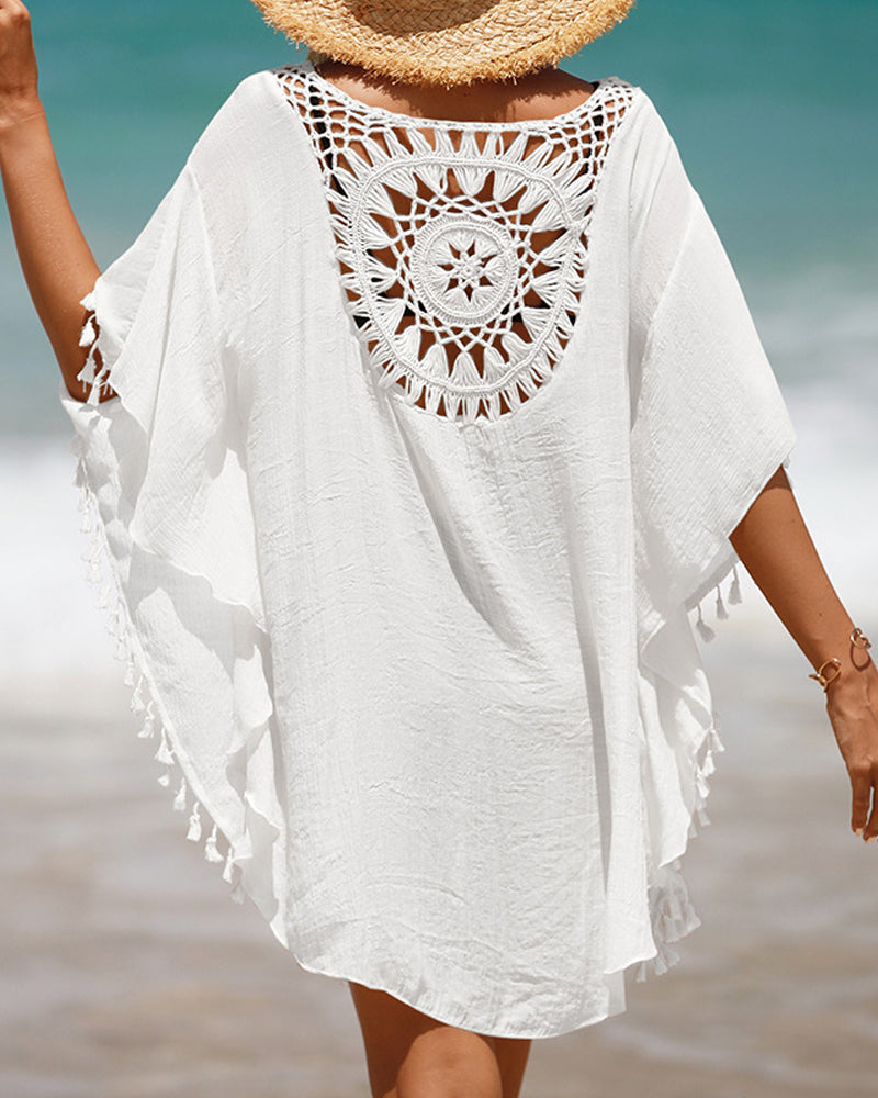 Irmina – Beach Cover-Up with Pom-Pom Trim