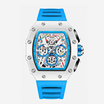 Cairo | Color-Popped Skeleton Dial Futuristic Watch