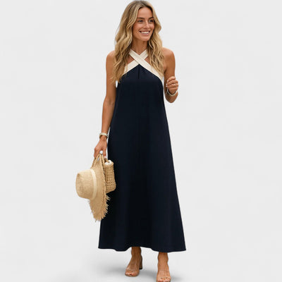 RENEE | CROSS-STRAP MAXI DRESS