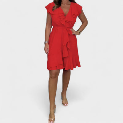 MILA | RUFFLE WRAP DRESS