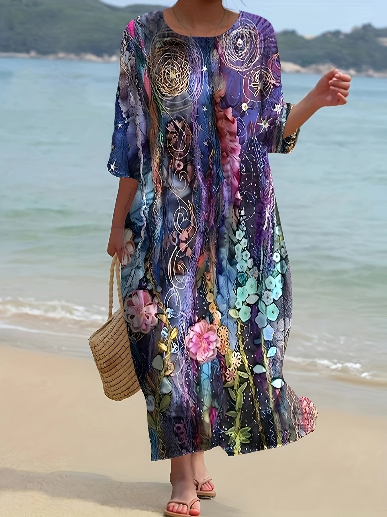 Celeste | Dreamscape Floral Art Maxi Dress