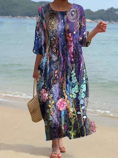 Celeste | Dreamscape Floral Art Maxi Dress