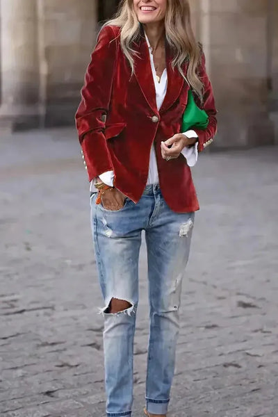 NORTHLINE STUDIO | VERENA GOLD BUTTON BLAZER