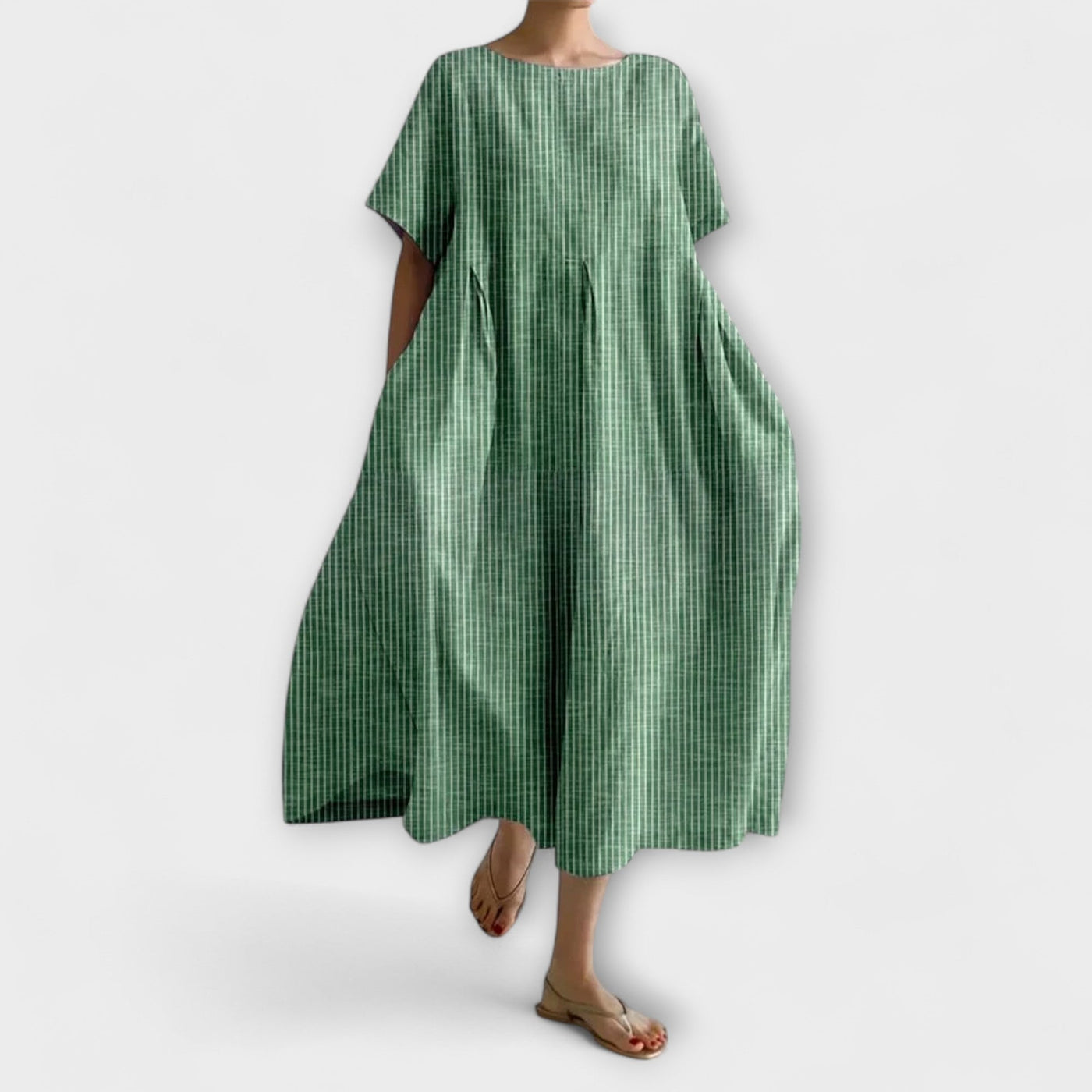 Ruby | Relaxed Linen-Blend Pocket Dress
