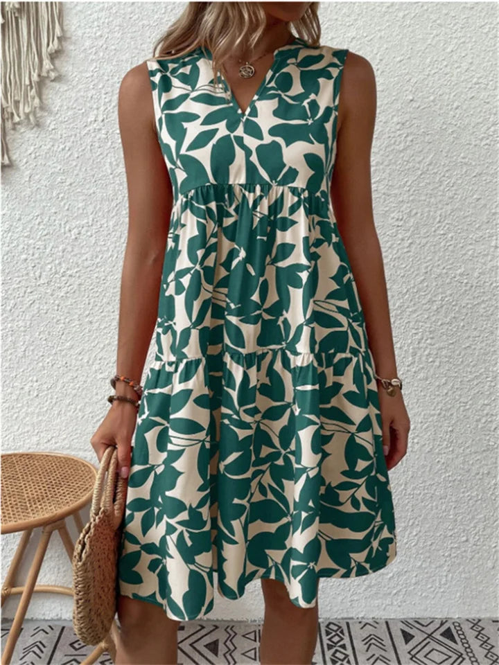 Elodia | Summer Dress with Leaves