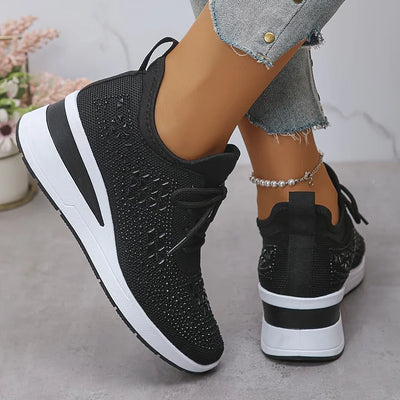 Hannah | Orthopedic Sneakers with Sparkling Rhinestones