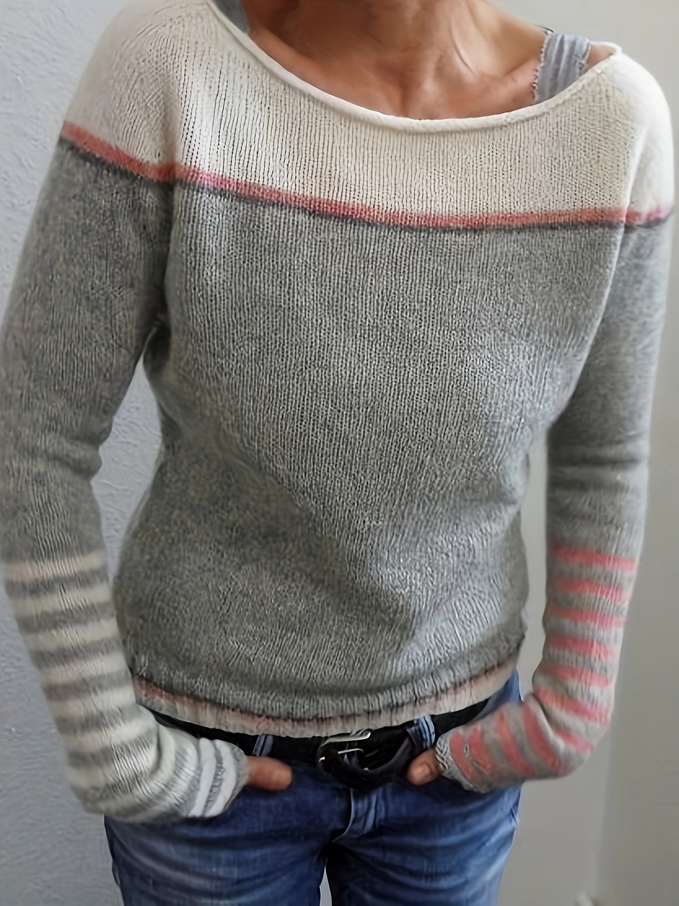 Katharina™ | Long Sleeve Striped Sweater
