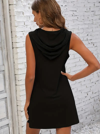 Avencea | Sleeveless Hooded Dress