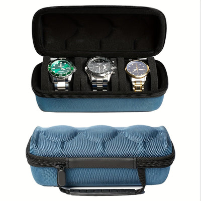 Rovan – 3-Slot Watch Organizer for Travel with Anti-Movement Watch Cushion