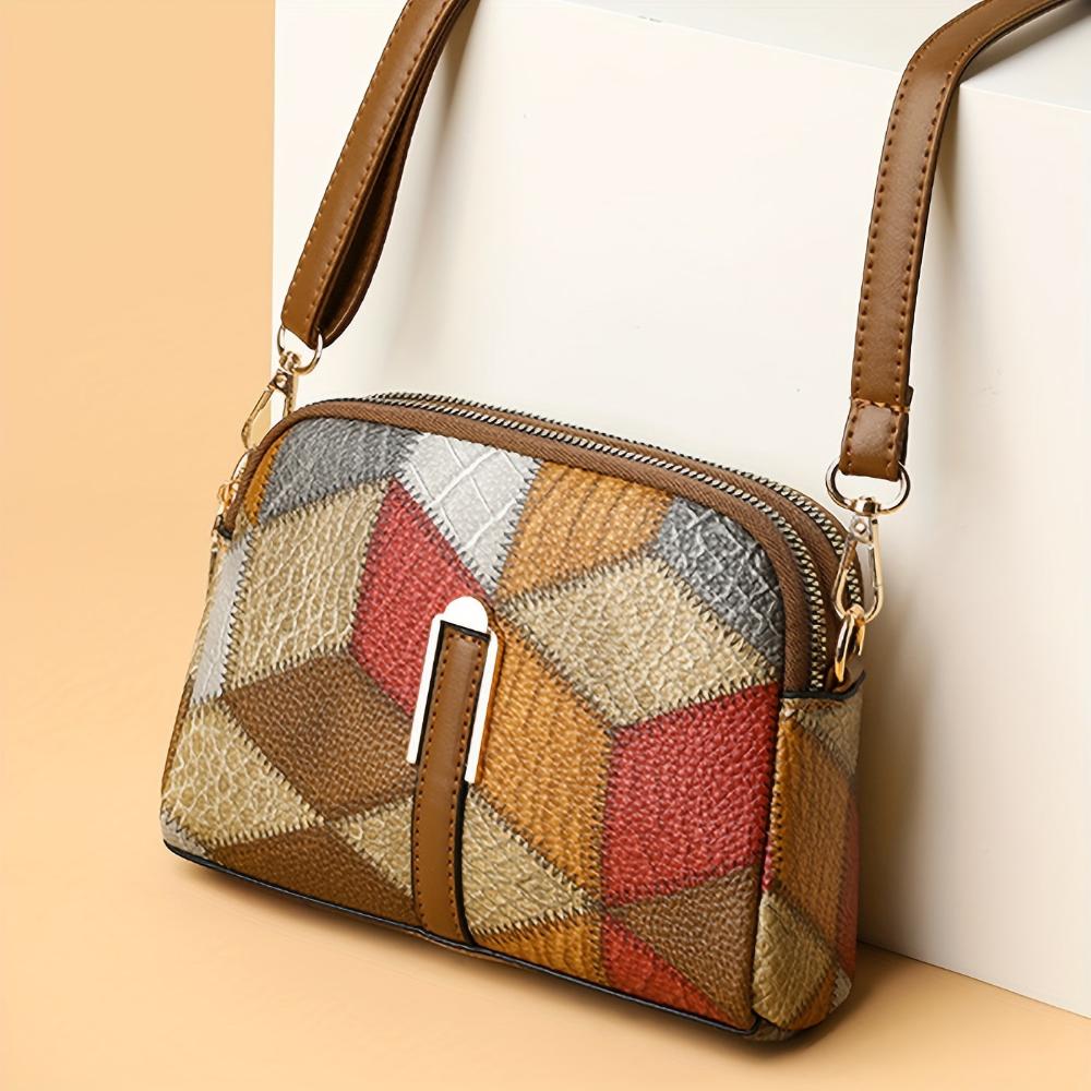 Luna | Mini Crossbody Bag in Patchwork Design