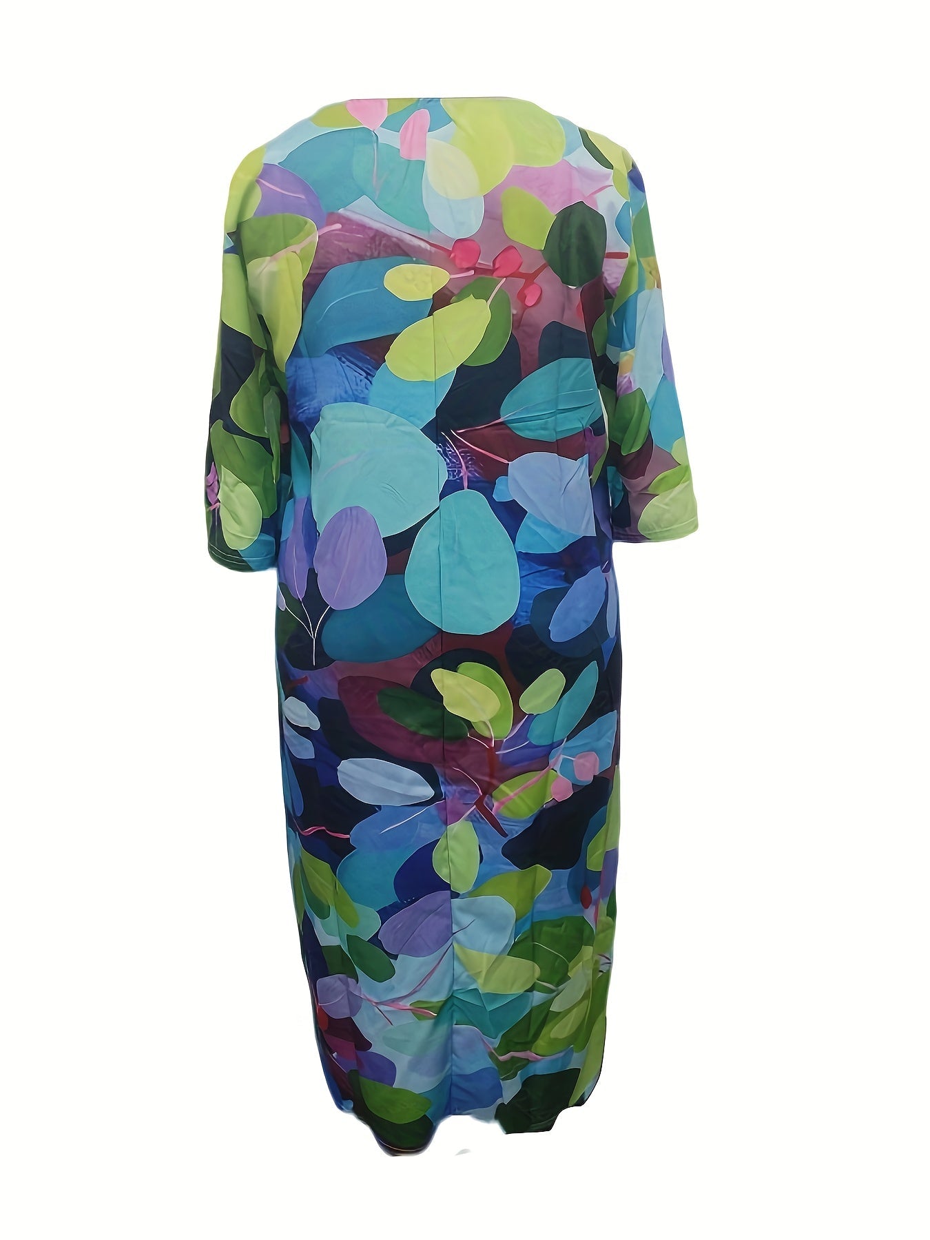 Elodie | Midnight Tropics Leaf Print Dress