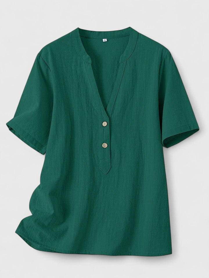 Selena | Elegant V-Neck Blouse