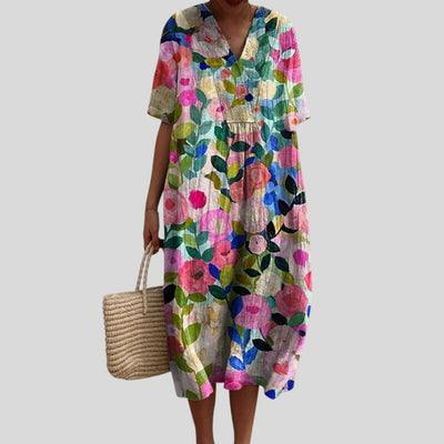 Jovana | Multi-Color Flower Dress