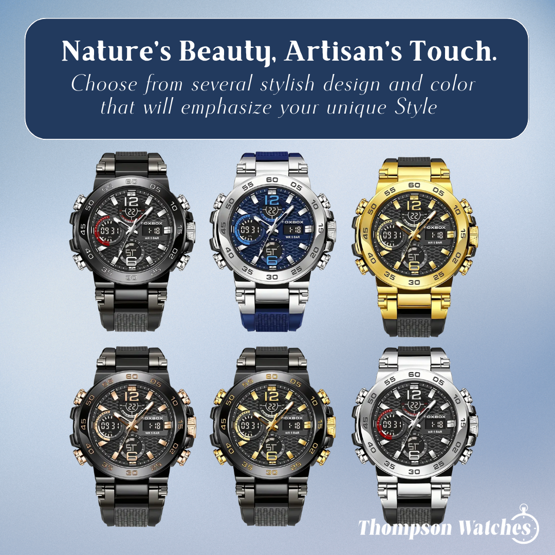 Nate | Men's Dual Display Digital Military Quartzwatch