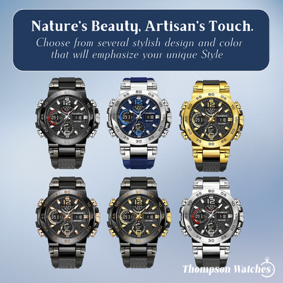 Nate | Men's Dual Display Digital Military Quartzwatch