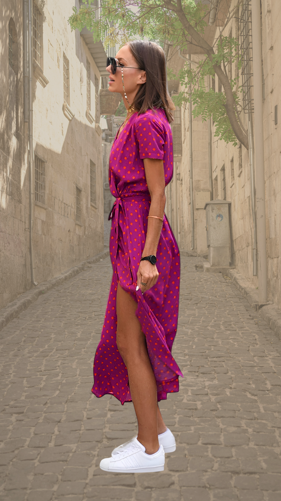 Aubrey | Bold Floral Wrap Maxi Dress