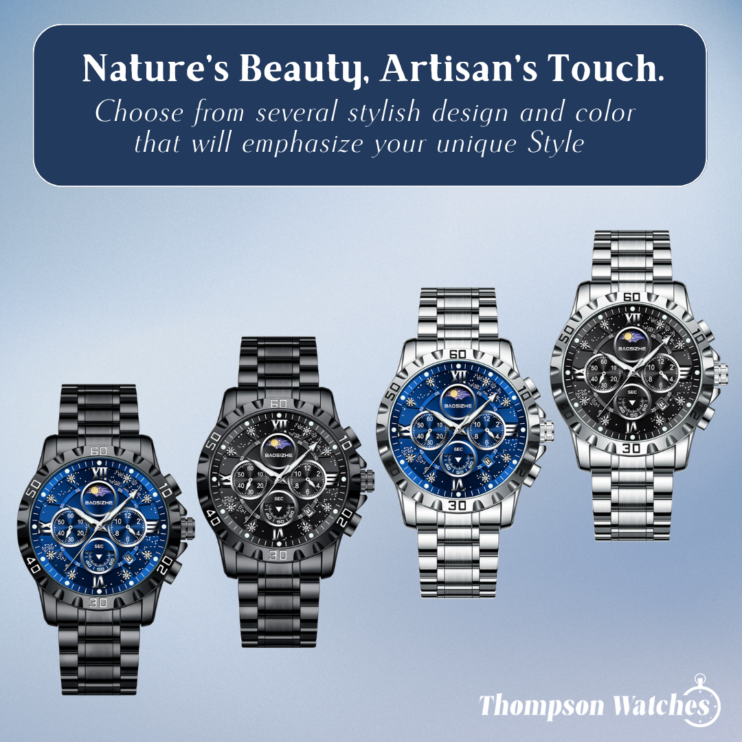 Rex | Opulent Chronograph Watch with Sleek Metal Band