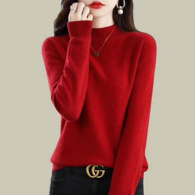 Ivy | Women’s High Neck Slim Fit Merino Wool Sweaters