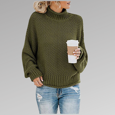 Calista | Soft Mock-Neck Knit Sweater
