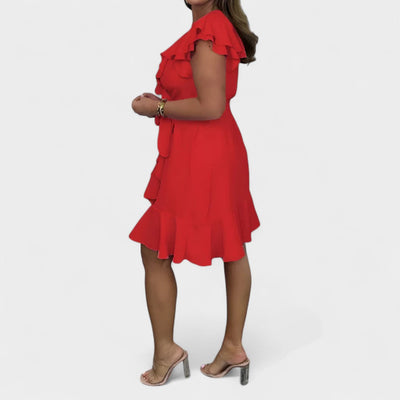 MILA | RUFFLE WRAP DRESS