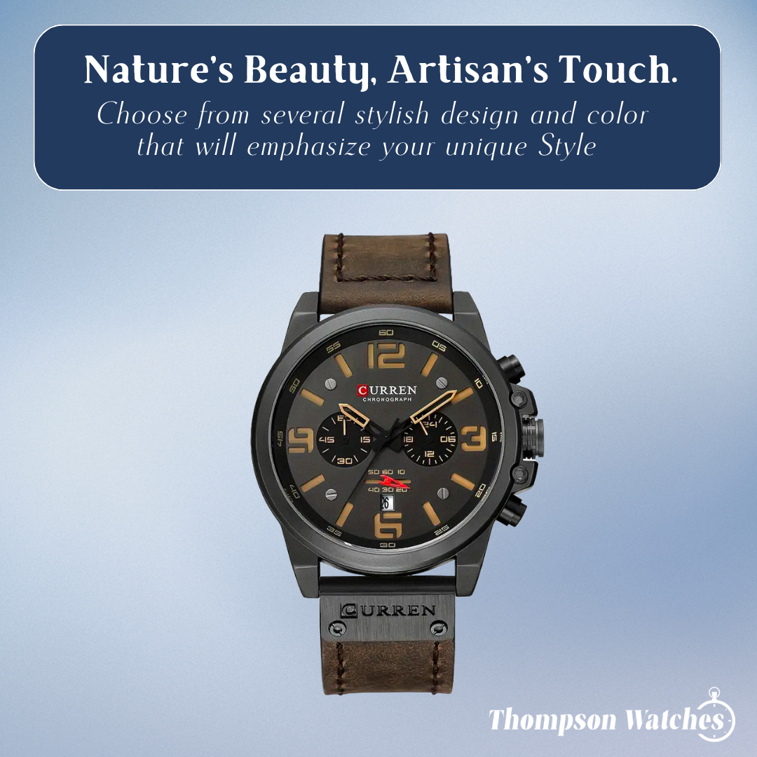 Isaac | Men's Retro Leather Wrist Watch