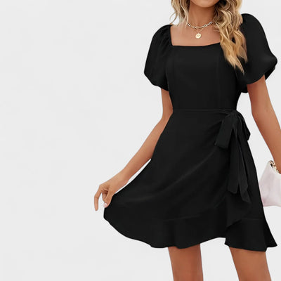 LILIA | PUFF SLEEVE WRAP DRESS