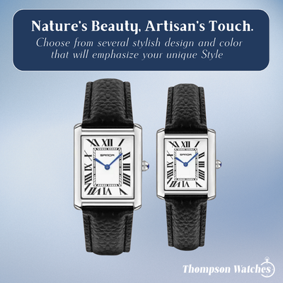 Matthew | Rectangular Men’s Watch with Silver-Tone Case