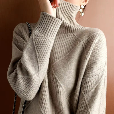 Women's Soft Cashmere Turtleneck Sweater